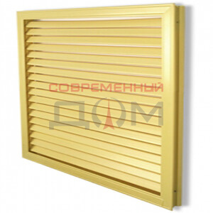 Решетка радиаторная ПВХ бежевая (0,6 х 0,3 м) горизонтальная